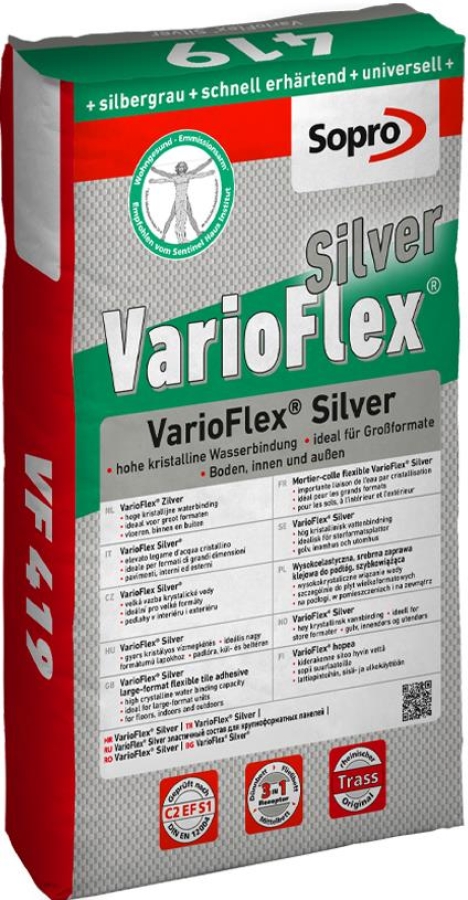 Sopro VarioFlex Silver VF 419 25kg Sack Großformat-Flexkleber