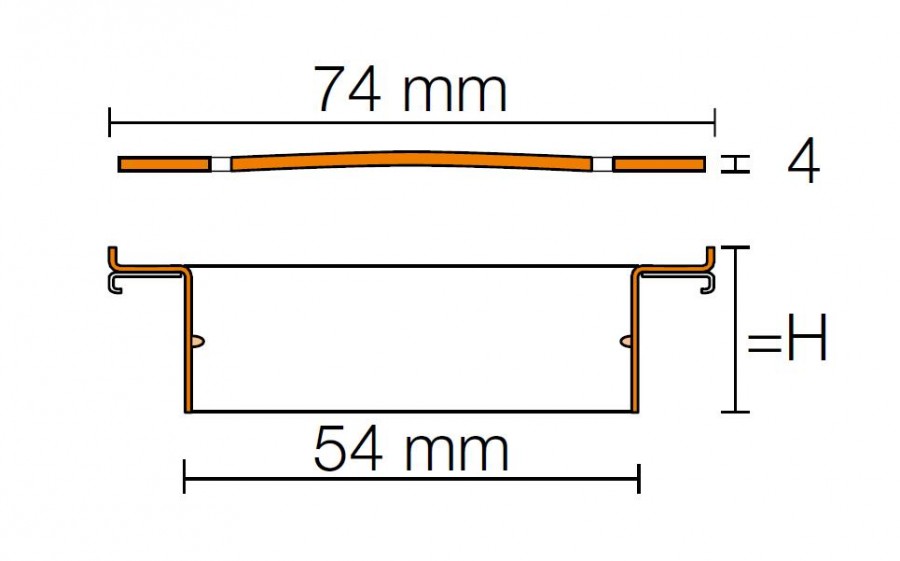 Schlüter Designrost KERDI-LINE-IF-G 23 mm KLIFG23EB90