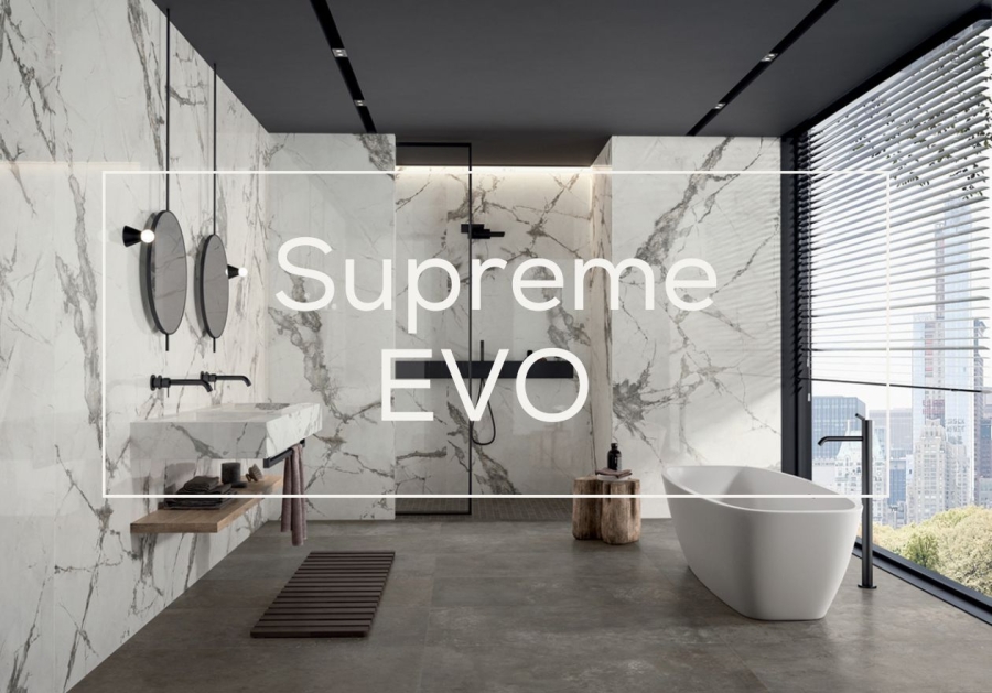 Flaviker Supreme Evo Boden- und Wandfliese Statuario Superior LUX+ 60x120 cm