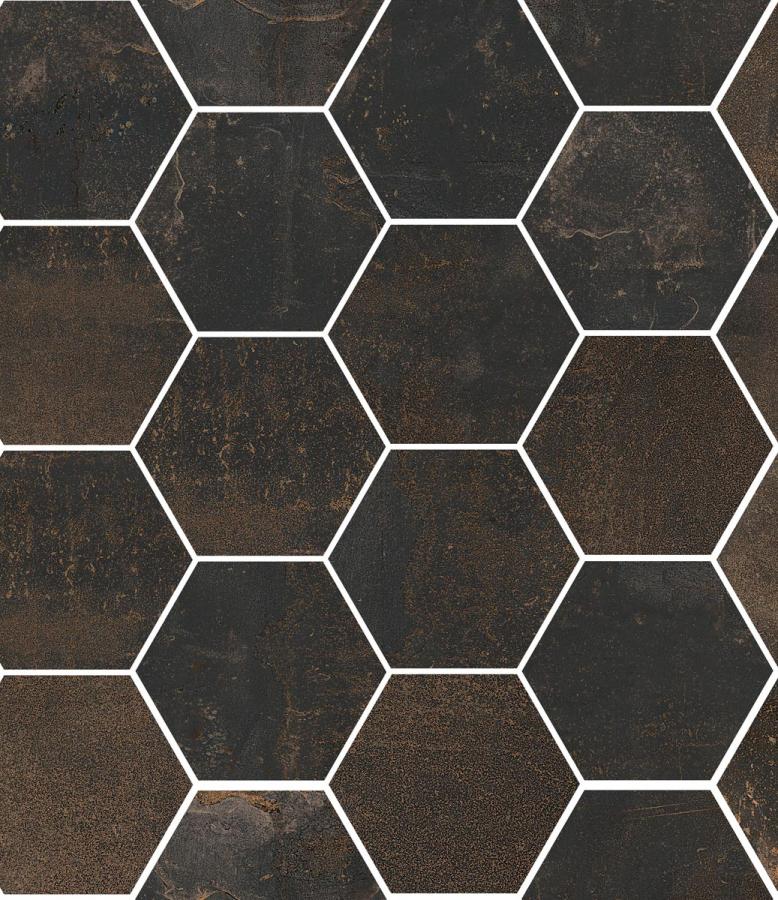 Sant Agostino Oxidart Black Naturale Mosaik Hexagon 26x30 cm