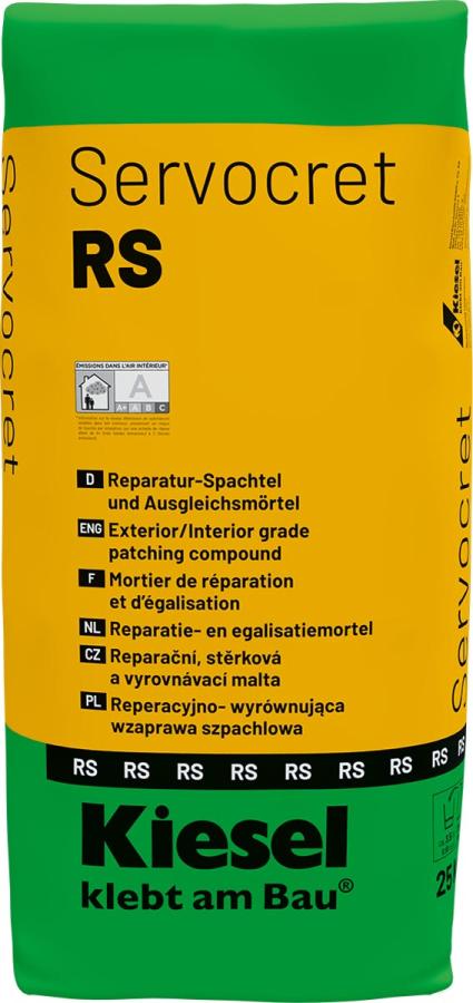 Kiesel Servocret RS Reparatur-Spachtel & Ausgleichsmörtel 25 kg Sack