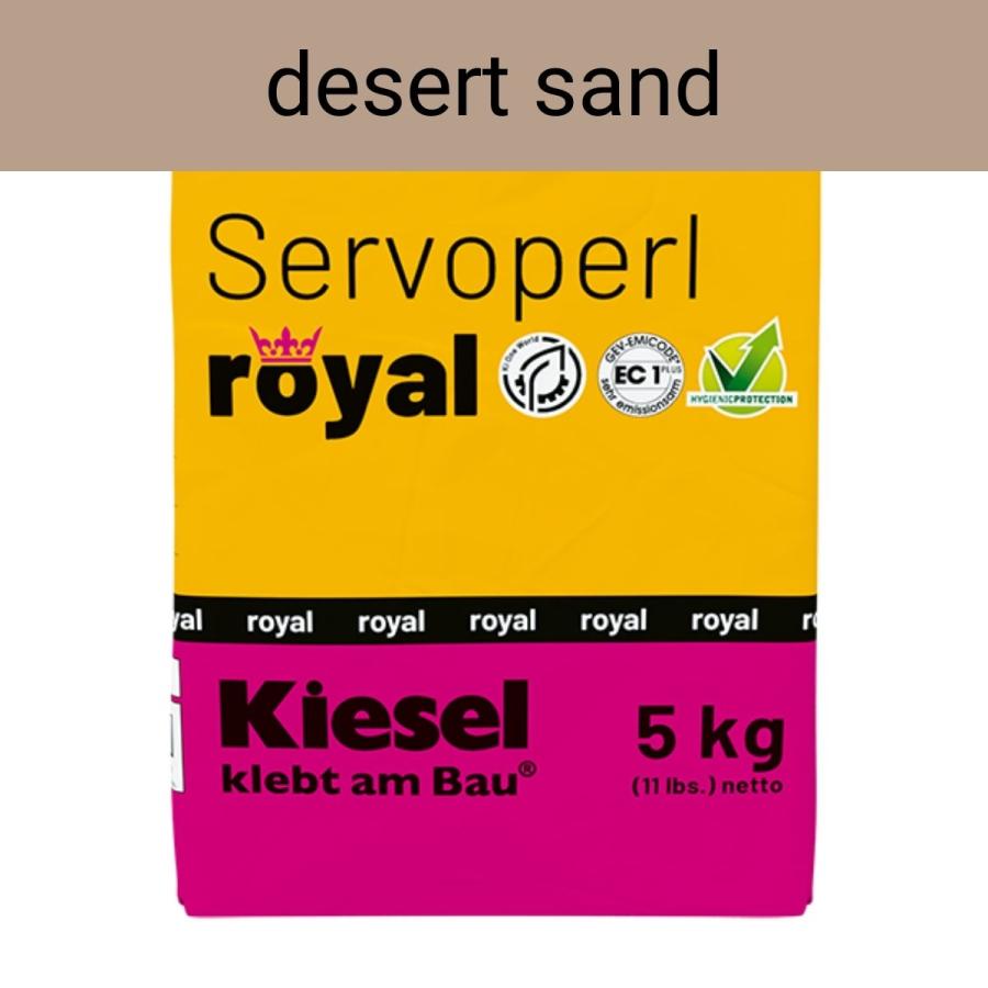 Kiesel Servoperl royal desert sand flexible Premiumfuge 5 kg Papierbeutel