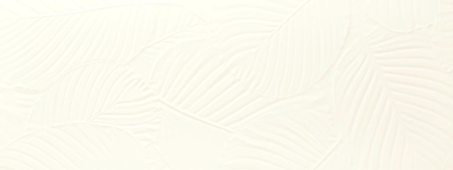 Love Tiles Genesis Palm White Matt 45x120cm Wanddekor