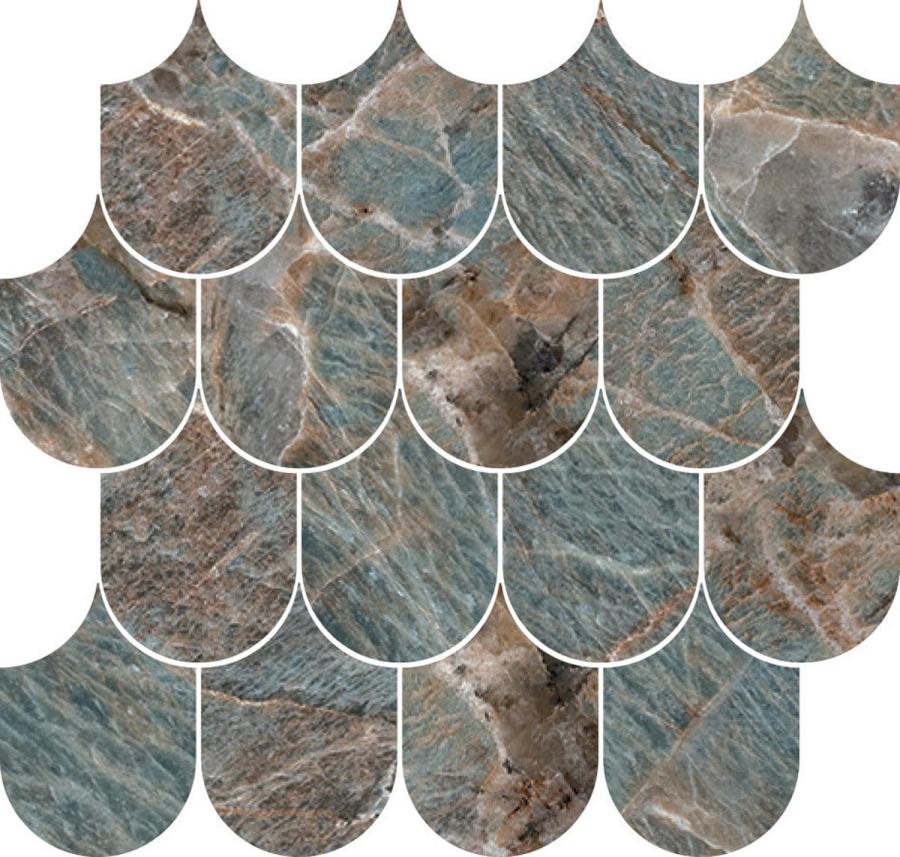 Mirage Cosmopolitan Amazzonite Poliert Dekor Plume 30x30 cm