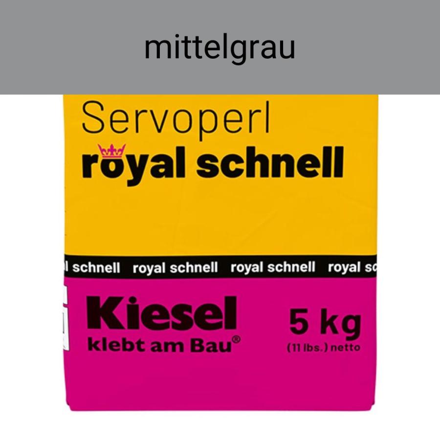 Kiesel Servoperl royal schnell mittelgrau flexible Premiumfuge 5 kg Papierbeutel