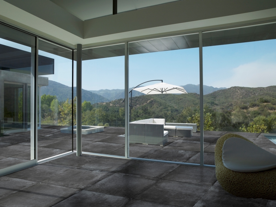 PrimeCollection UniPLUS Outdoor Carbon Terrassenplatte rektifiziert 60x60 cm