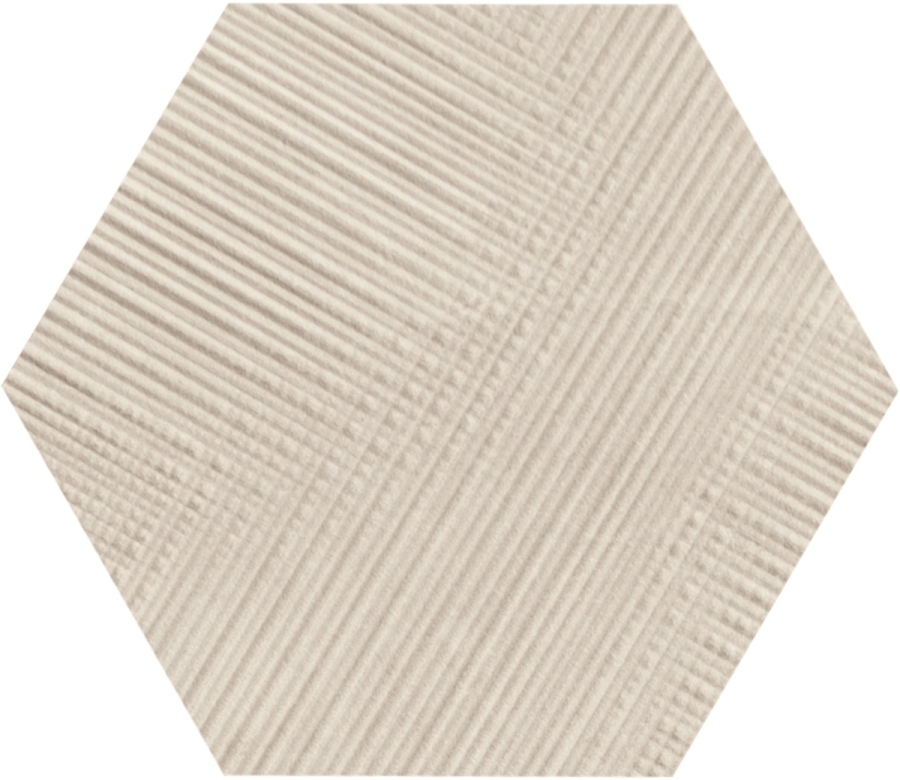 Provenza Eureka Bianco Dekorfliese 6-Eck Tartan 22x19,3 cm