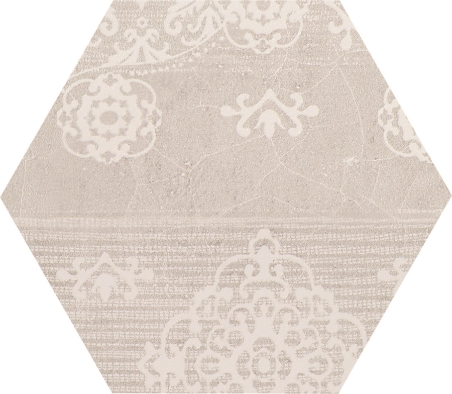 Provenza Gesso Natural White Dekor Esagona Patchwork 25,5x29,4 cm