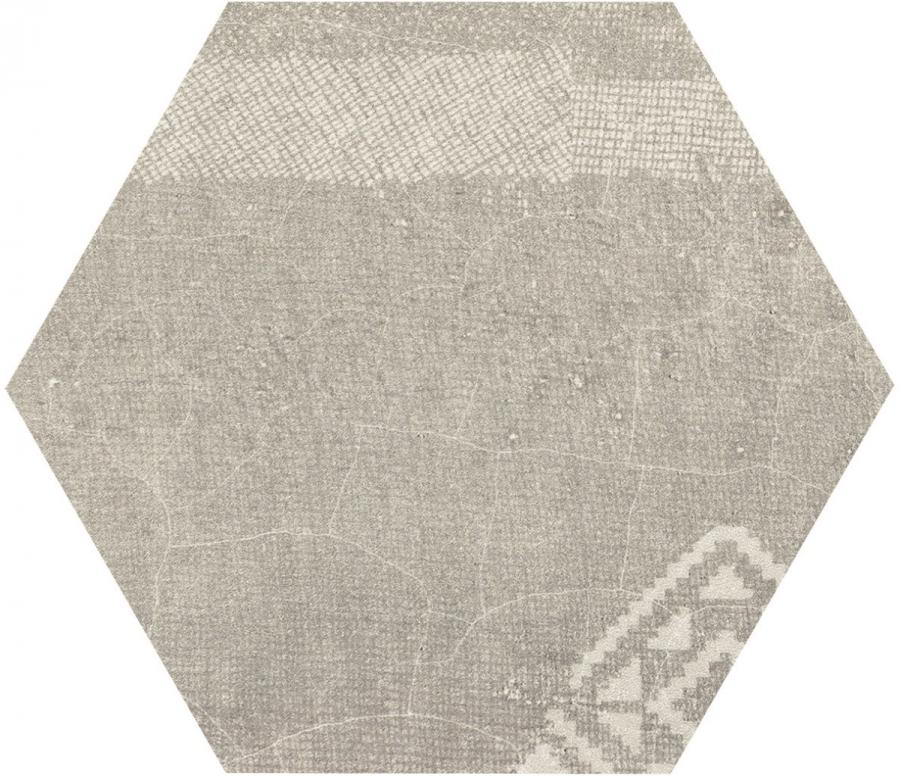Provenza Gesso Pearl Grey Dekor Esagona Patchwork 25,5x29,4 cm