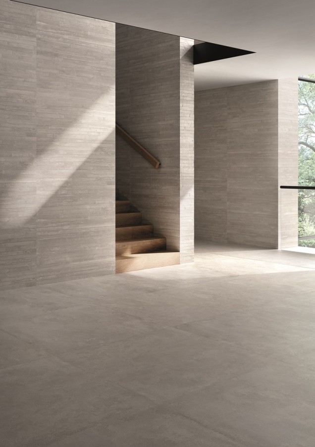 Provenza Re-Play Concrete Boden- und Wandfliese Grey Recupero 80x160 cm