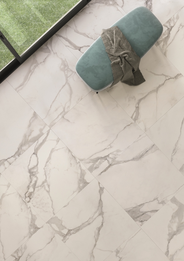 Provenza Unique Marble Boden- und Wandfliese Calacatta Regale glänzend 60x120 cm