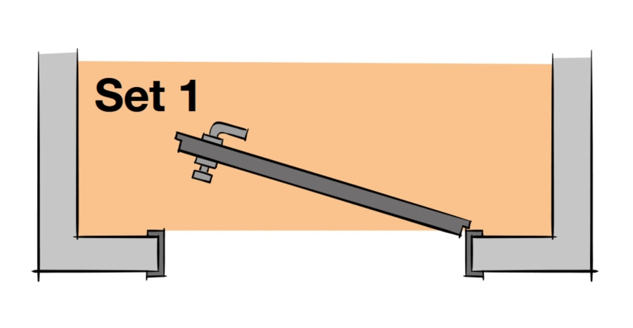 Schlüter KERDI-CID Andichtungs-Set 1 für Tür-Durchgänge, Höhe: 15 mm