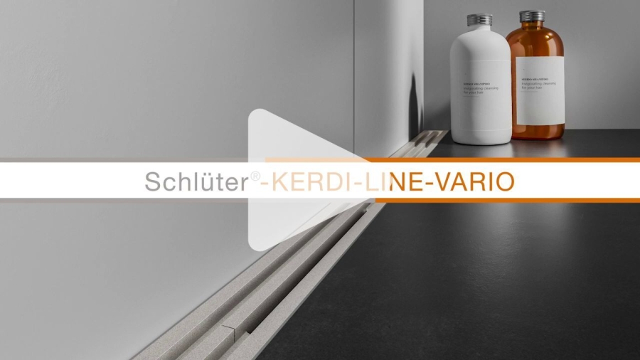 Schlüter KERDI-LINE-VARIO Entwässerungsprofil 120 cm WAVE 34 Beigegrau