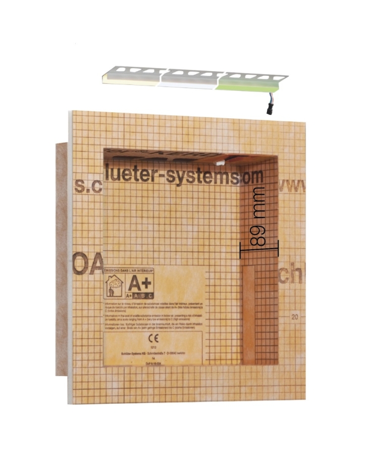 Schlüter LIPROTEC EASY Nischen-Set 305x305mm RGB+W mit Bluetooth-Receiver
