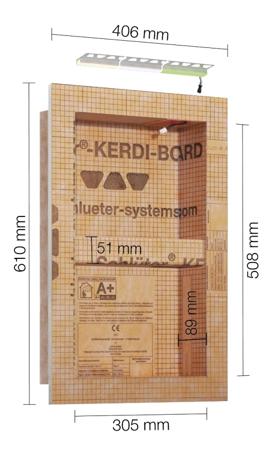 Schlüter LIPROTEC EASY Nischen-Set 305x508mm RGB+W
