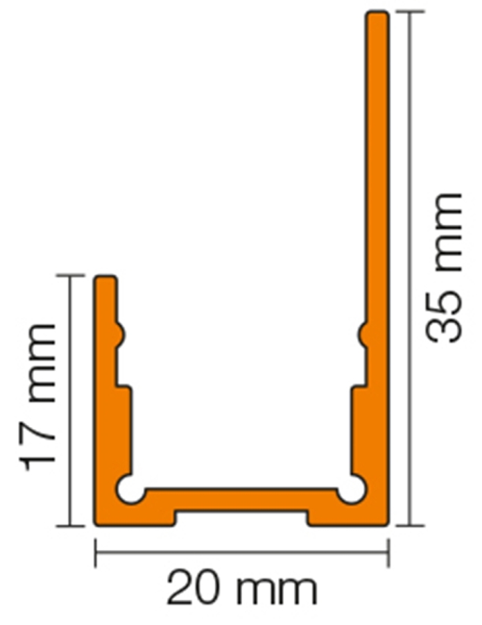 Schlüter LIPROTEC WS Profil Aluminium 100 cm