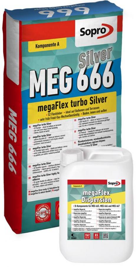 Sopro Bauchemie 2K-Flexkleber MEG 666 megaFlex turbo Silver