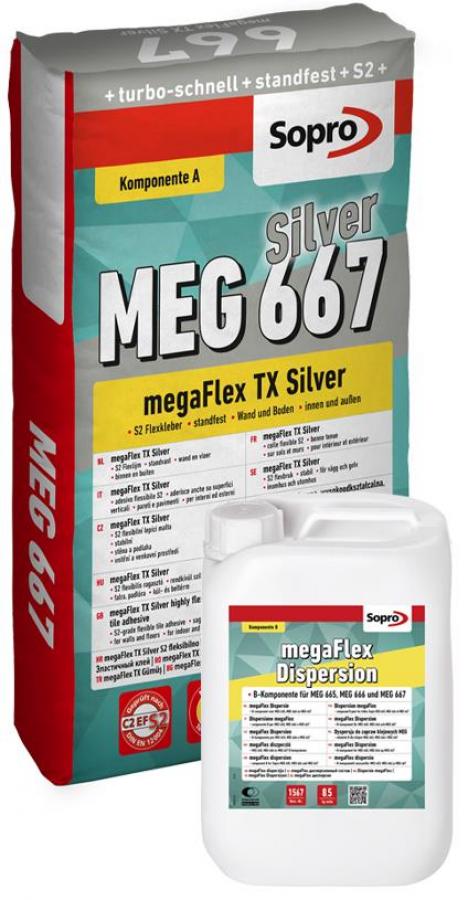 Sopro Bauchemie 2K Flexkleber MEG 667 megaFlex TX Silver