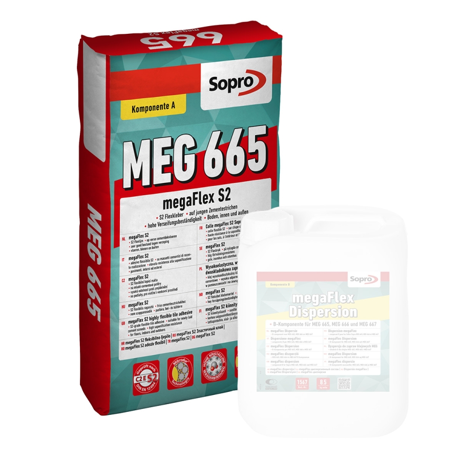 Sopro MEG 665 MegaFlex 2K-Flexkleber S2 (Komponente A) Sack 25 kg