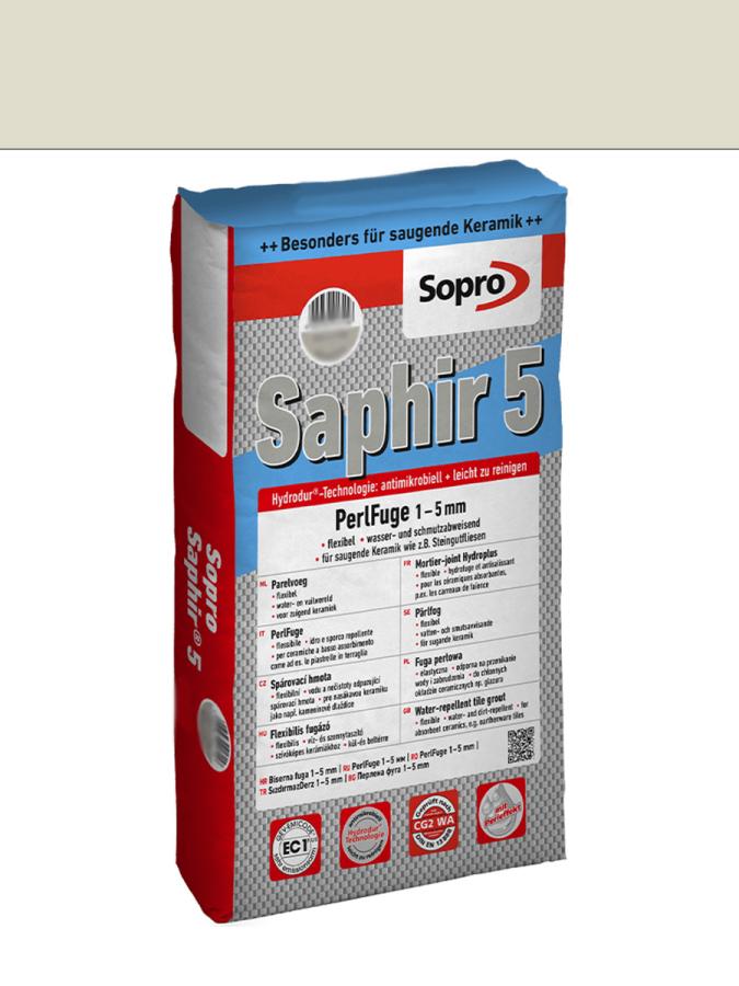 Sopro Saphir 5 Perlfuge 912 silbergrau 17 Sack 15kg