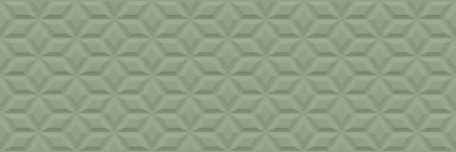 Sant Agostino Spring Springpaper 3D-02 Green Matt Wanddekor 25x75 cm