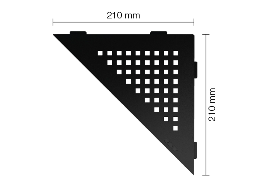 Schlüter Wandablage SHELF-E Graphitschwarz matt 210x210 mm