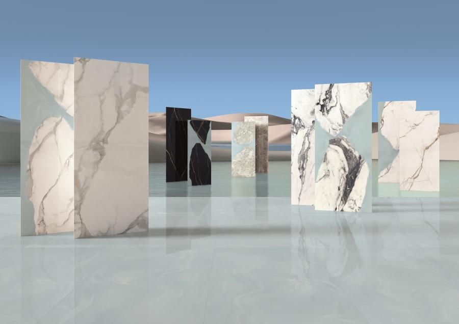 Provenza Unique Marble Boden- und Wandfliese Resin glänzend 60x120 cm