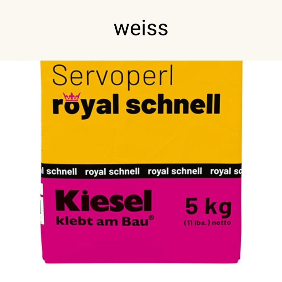 Kiesel Servoperl royal schnell weiß flexible Premiumfuge 5 kg Papierbeutel