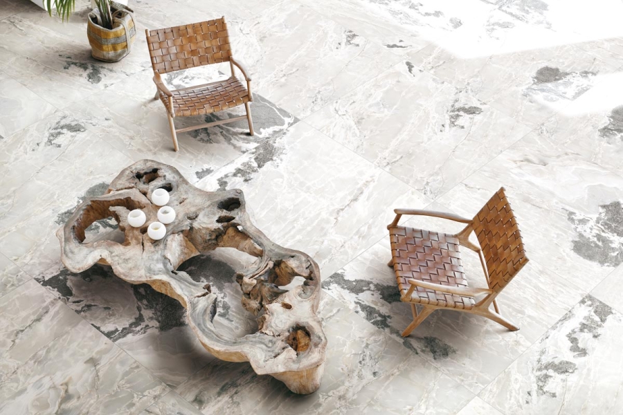 Florim Creative Design Onyx&More White Blend Glossy Boden- und Wandfliese 60x120 cm