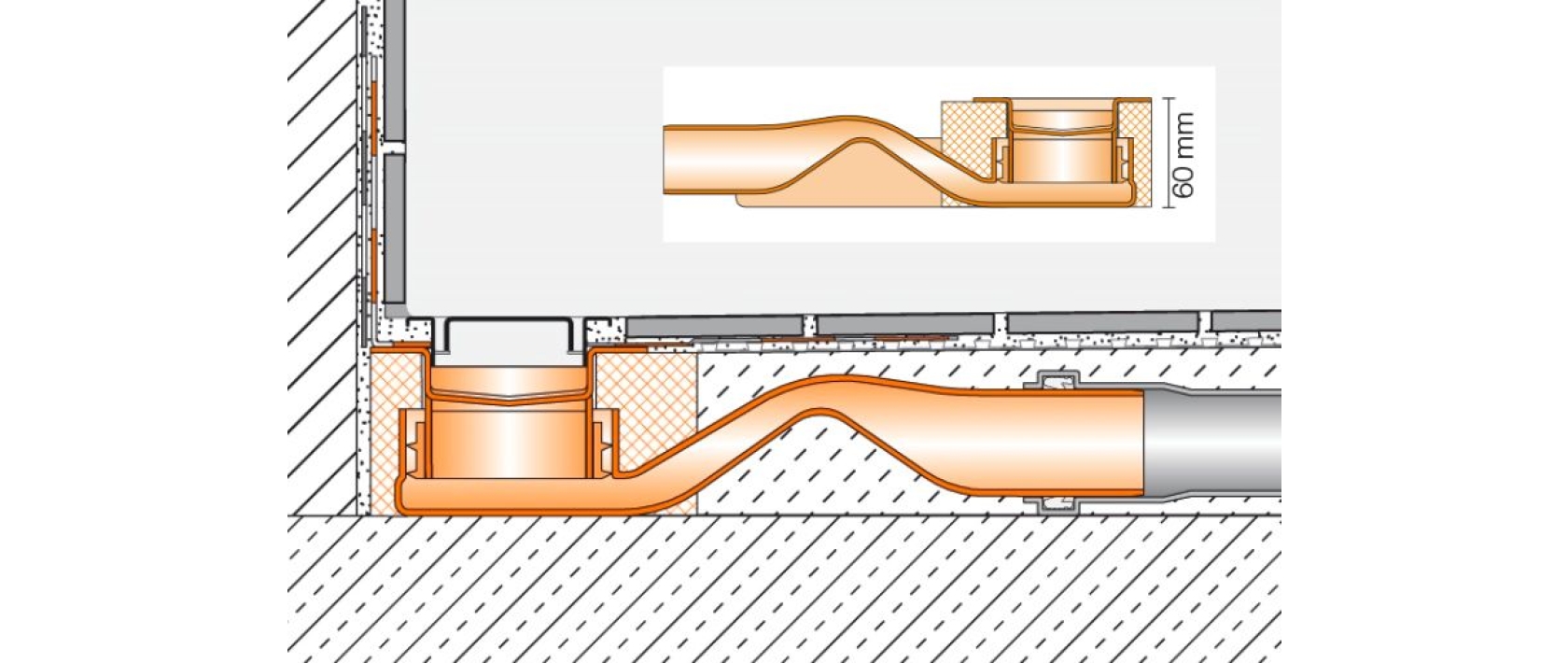 Einbauhöhe 60 mm - KERDI-LINE-F 40