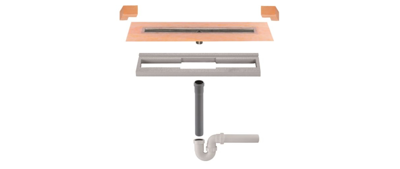 KERDI-LINE-VS mit Siphon - zentral