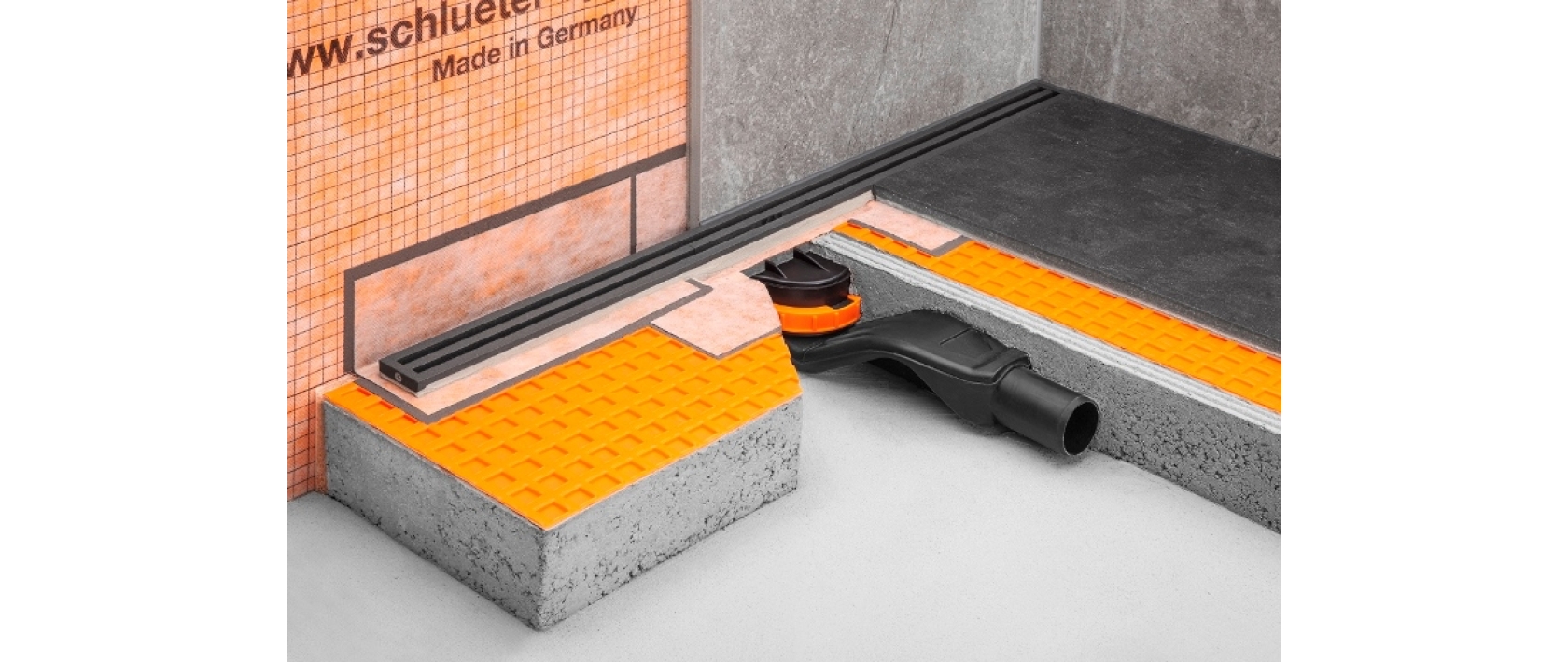 Ablauf Horizontal - KERDI-LINE VARIO - individuell kürzbar