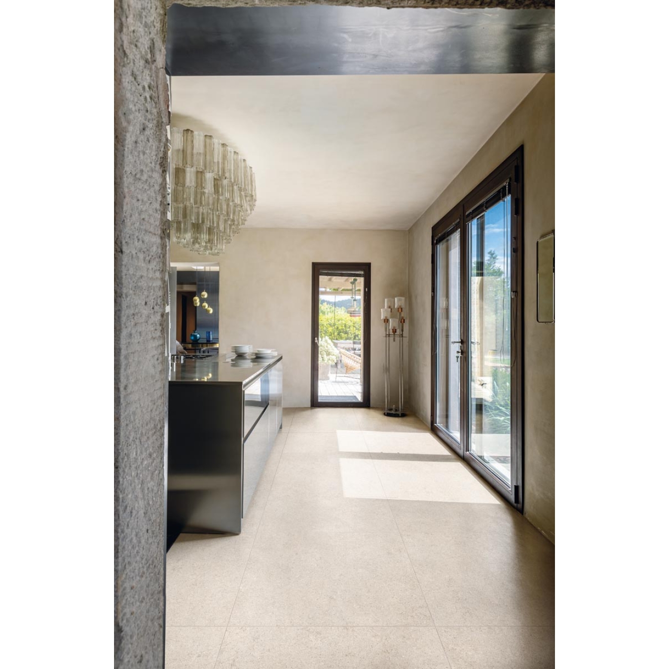 Florim Creative Design Sensi White Fossil R+PTV Boden- und Wandfliese 80x80 cm