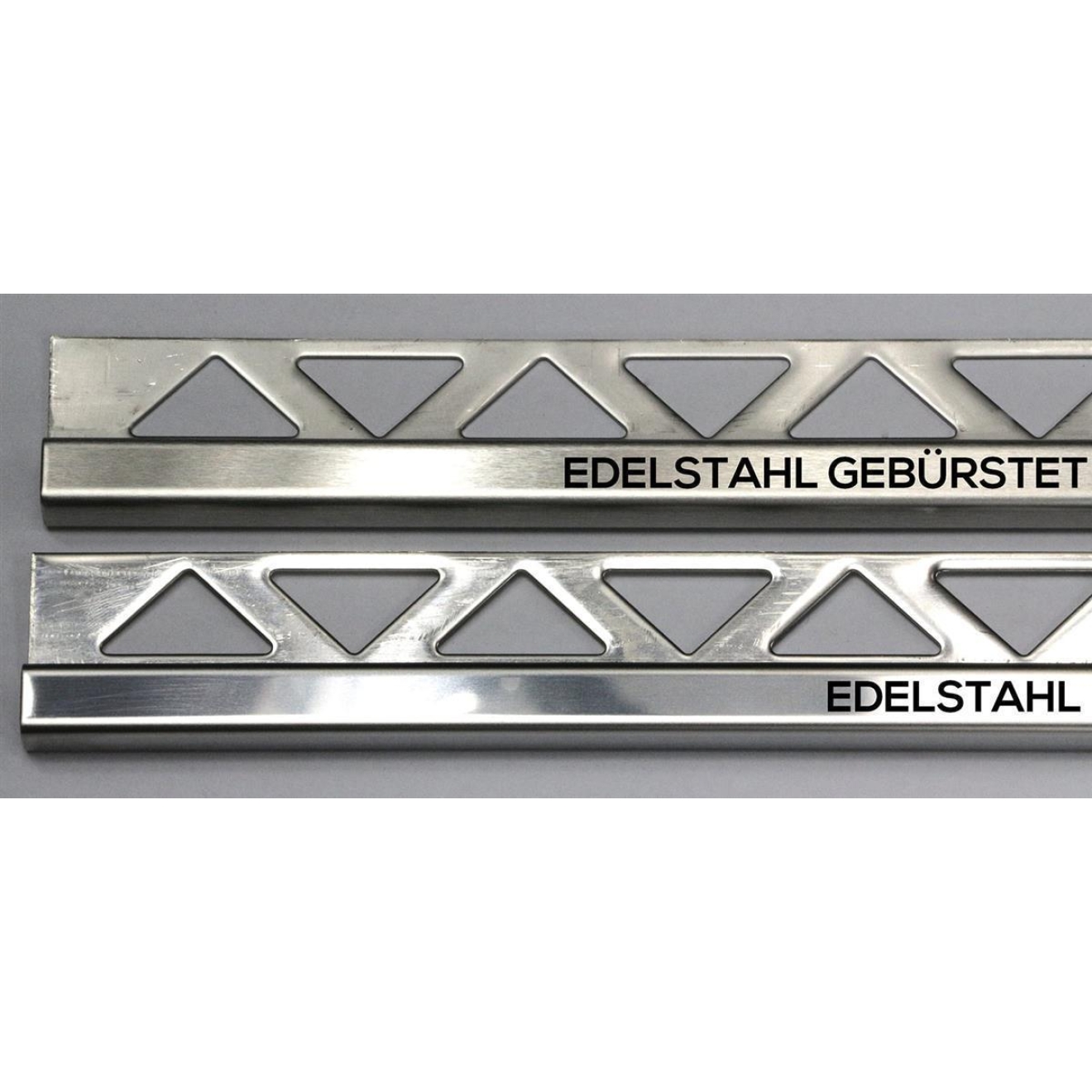 PrimeCollection, Fliesenschiene Quadrat 2,5m/10mm Edelstahl-gebürstet FEQSG100