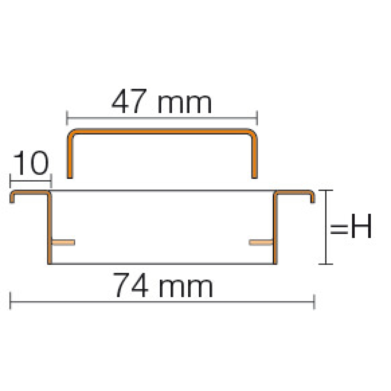 Schlüter, KERDI-LINE-A 19 mm Rahmen, KLA19EP80