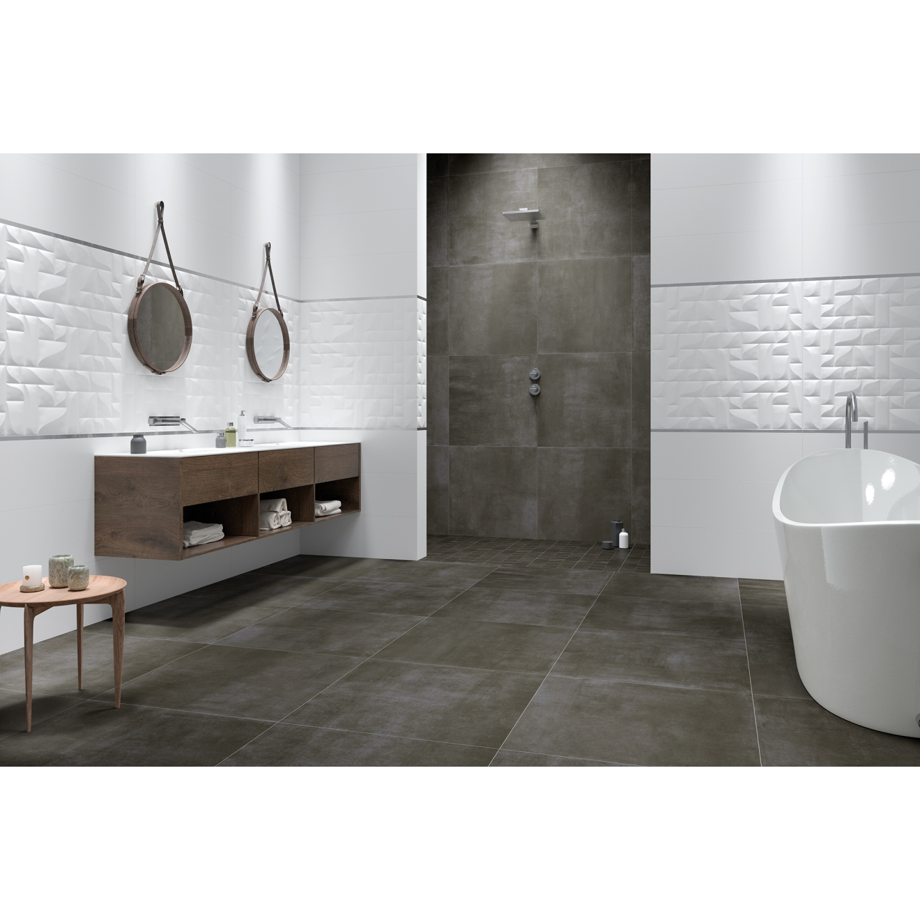 Keraben Superwhite Dekor weiß Geometric gloss glänzend 30x60 cm