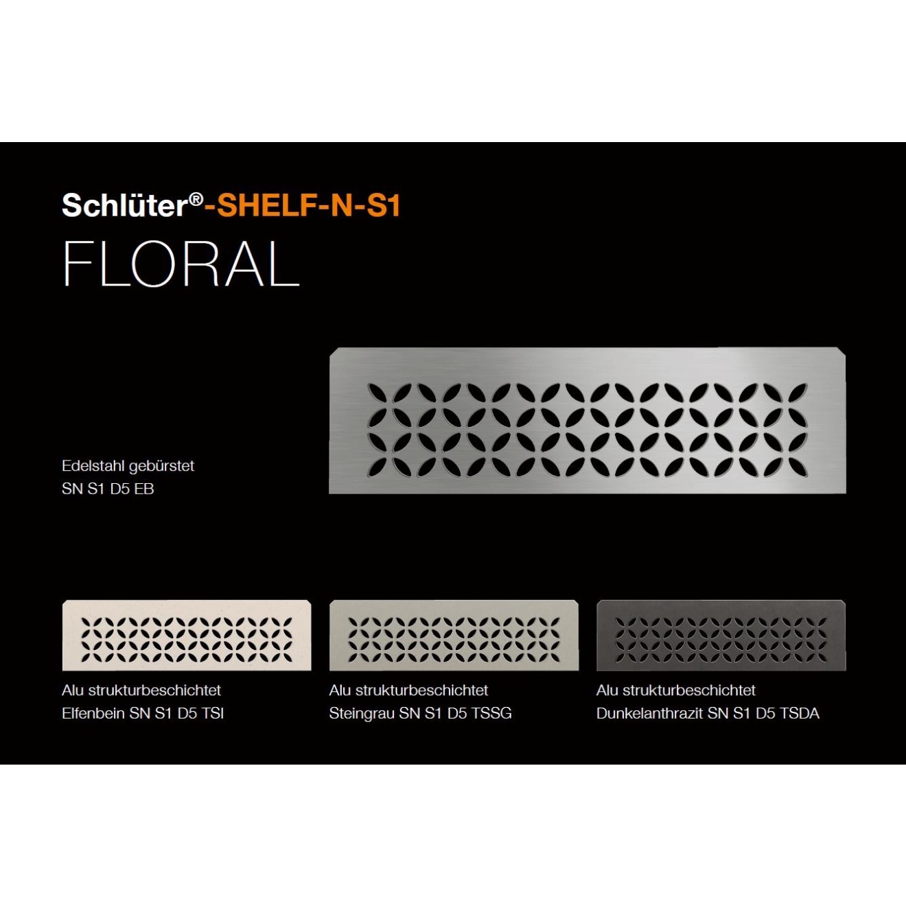 Schlüter Wandablage SHELF-N Grau 300x87 mm