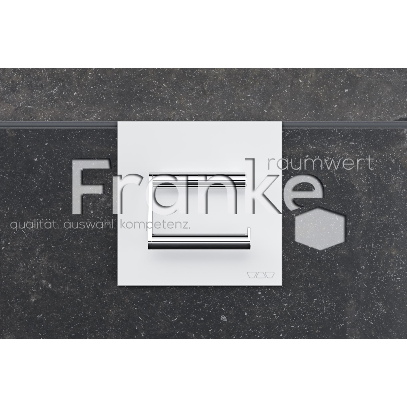 Schlüter Rollenhalter Serie PLAN Brillantweiß matt