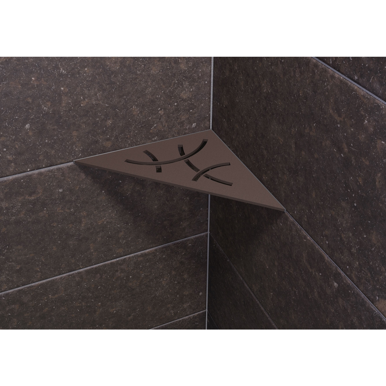 Schlüter Wandablage SHELF-E Bronze 210x210 mm