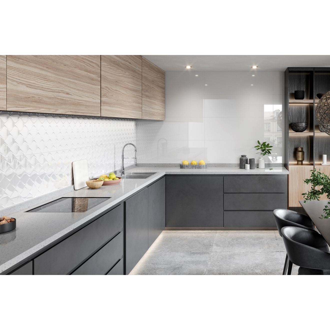 Keraben Superwhite Wandfliese weiß 40x120 cm - matt - Silk Touch