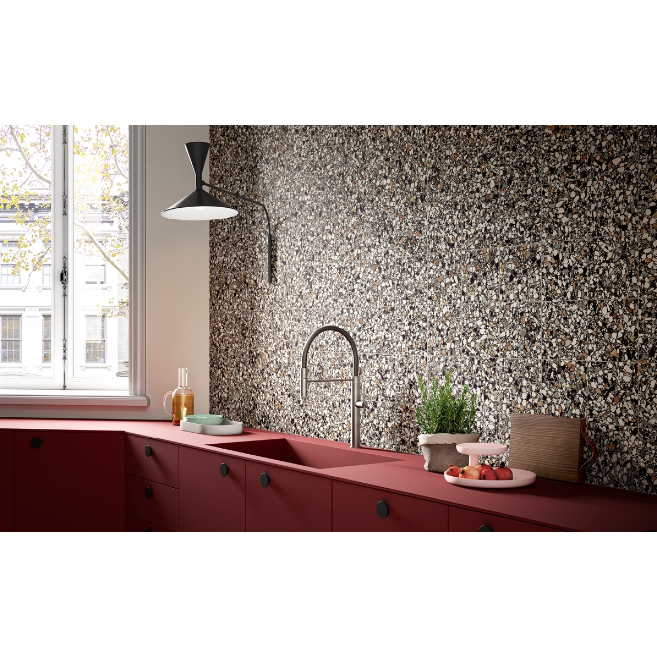 PrimeCollection Frammenti Boden- und Wandfliese Micro Nero 20x20 cm