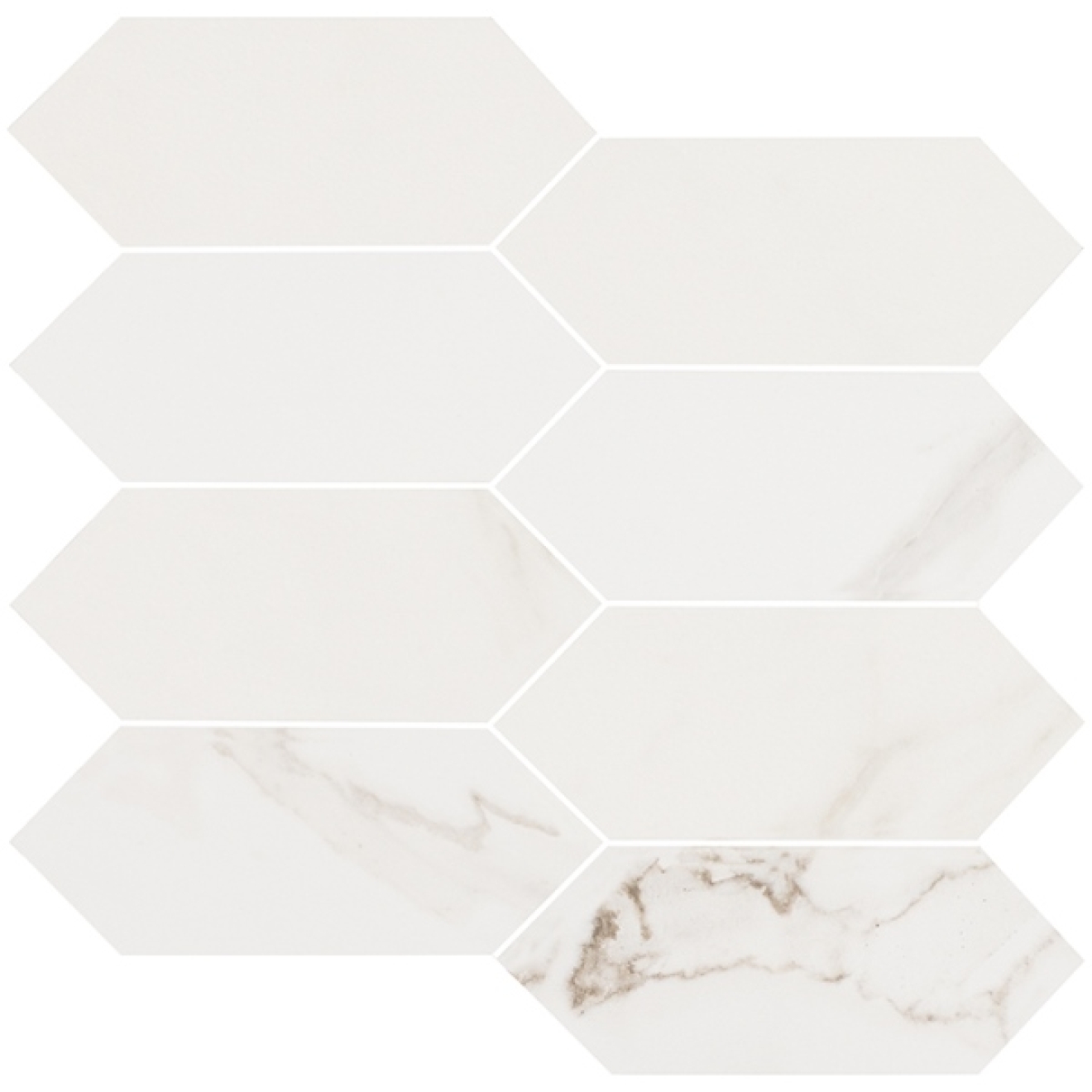 Love Tiles Precious Calacatta Mosaik Hexagon Mix Matte 30x31 cm