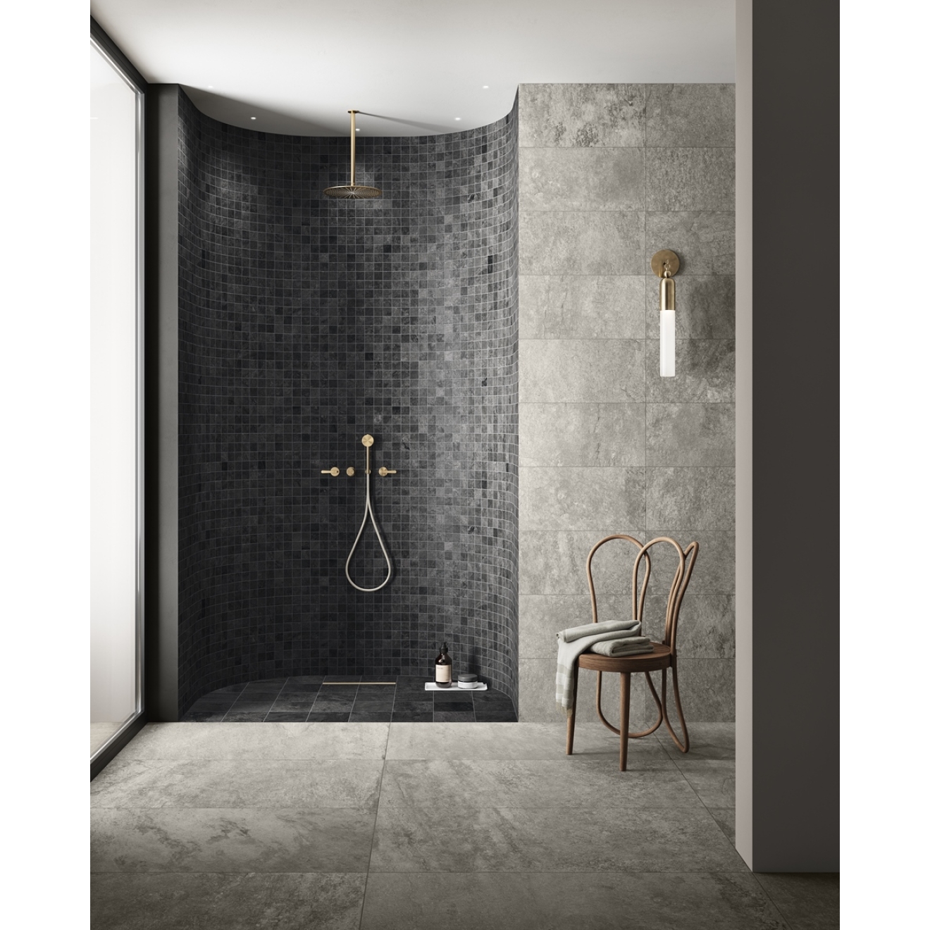 PrimeCollection Lavaredo Boden- und Wandfliese Antracite 30x60 cm