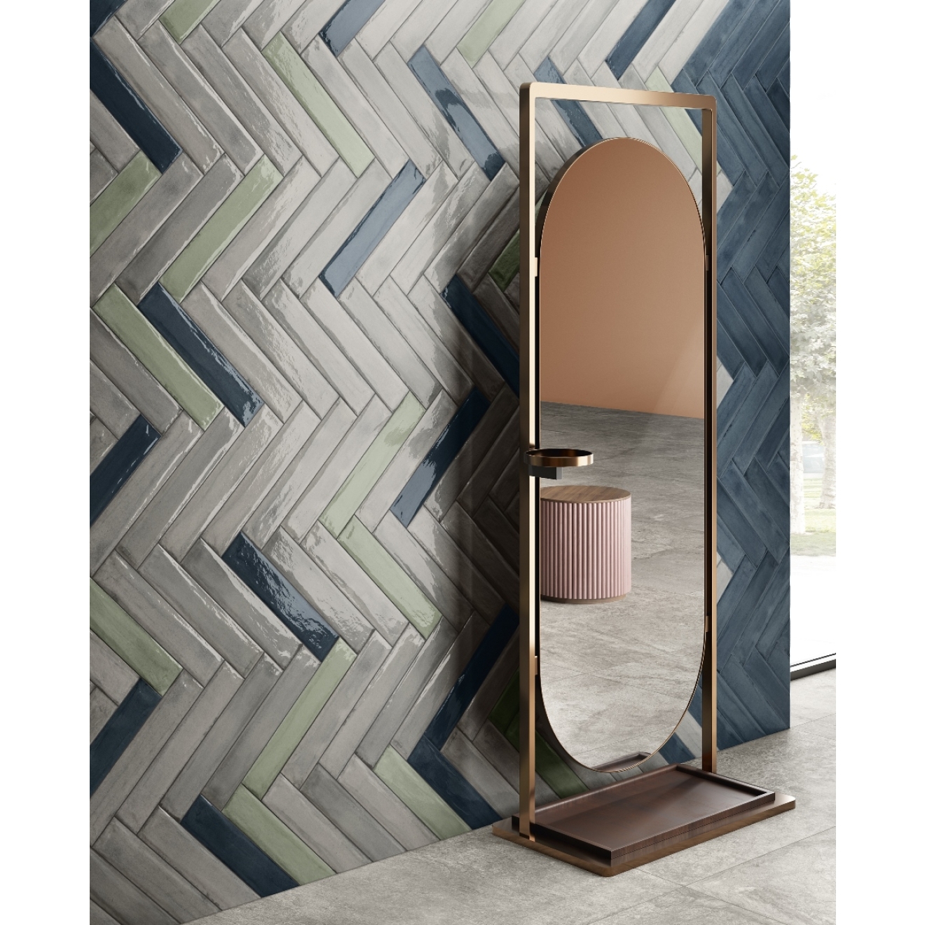 PrimeCollection Frammenti Wandfliese Grigio 7,5x40 cm