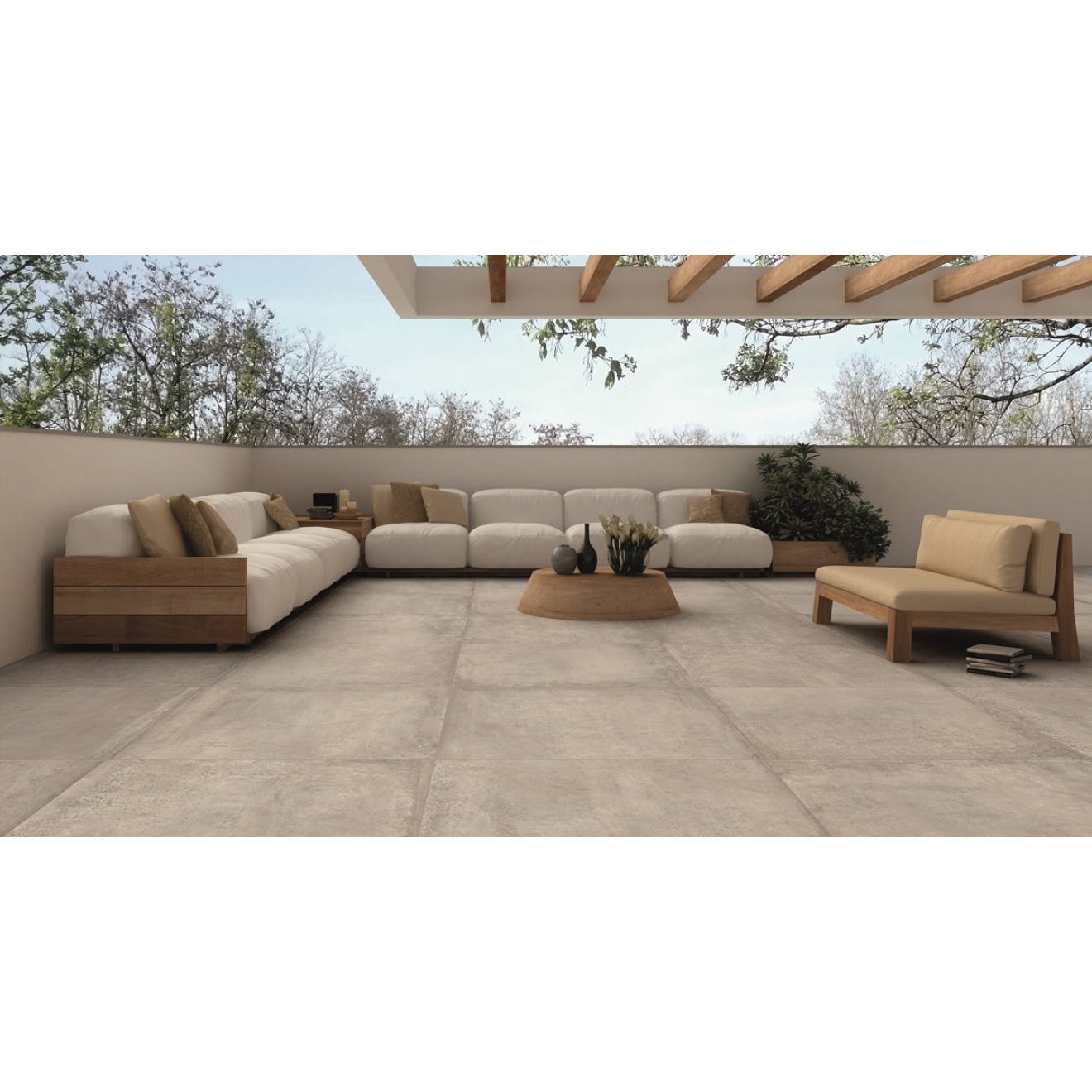 PrimeCollection Flow Grey Terrassenplatte 100x100x2 cm