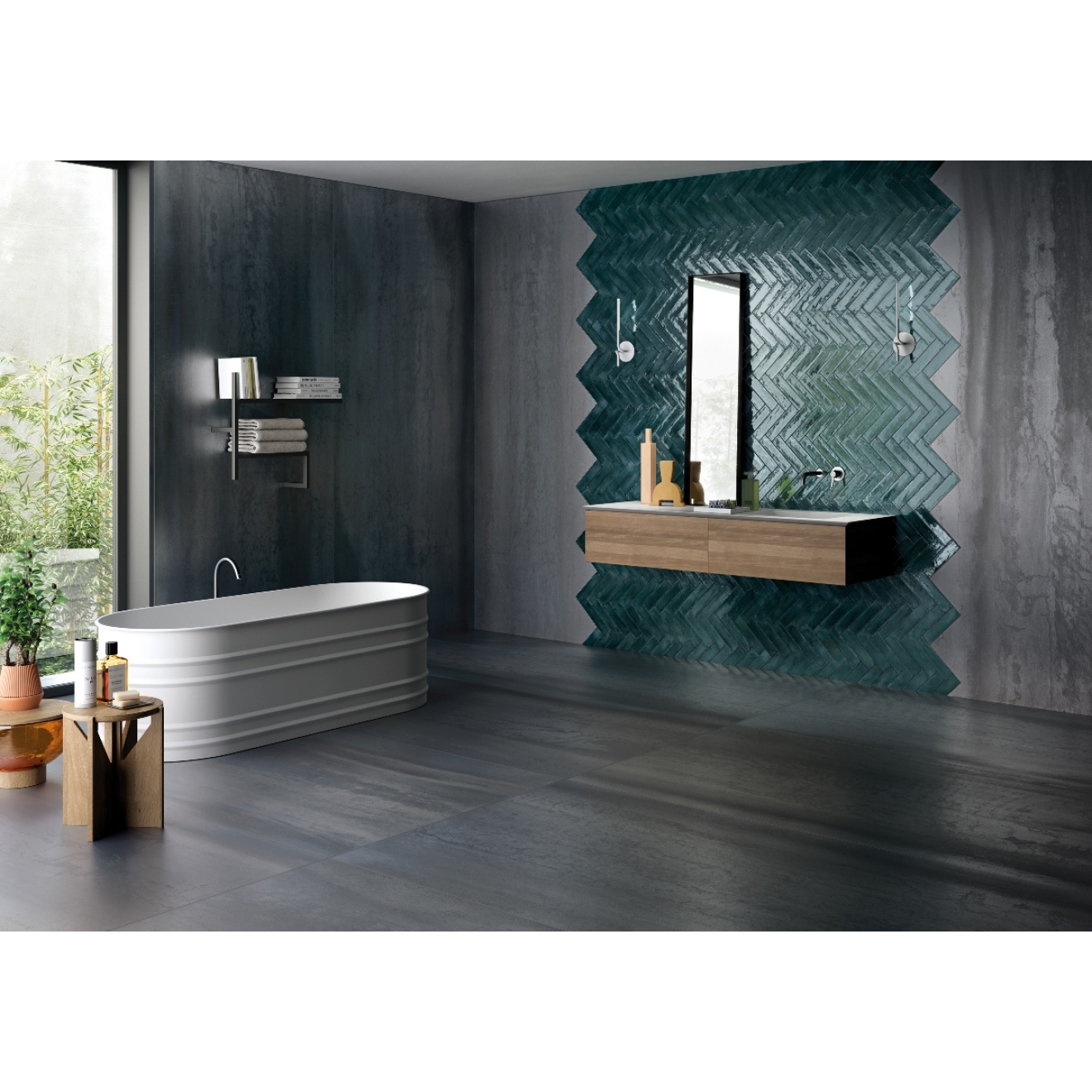 Viva Metallica Boden- und Wandfliese Calamine 60x120 cm