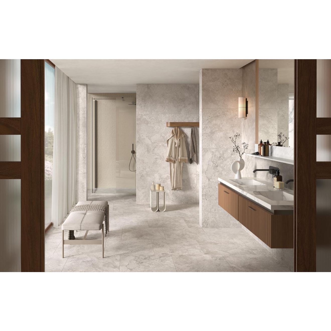 Mirage Nöriven Pure Cross NV 01 Spazzolato Boden- und Wandfliese 60x120 cm