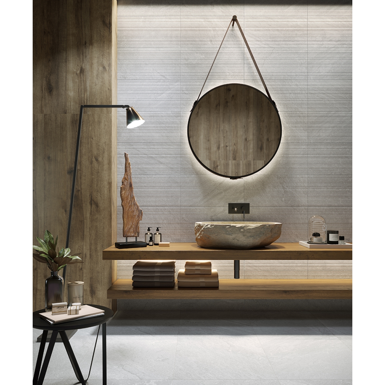 Pastorelli Arke Bodenfliese Tortora 20x120 cm