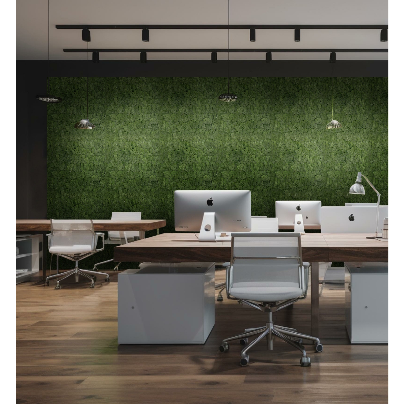 PrimeCollection Akustik Wandpaneel Dark Green Moos 52x52 cm