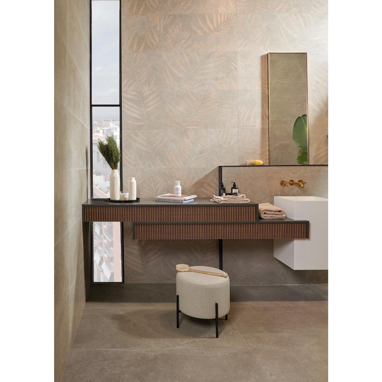 Keraben Bleuemix Wanddekor Art Taupe Natural 40x120 cm